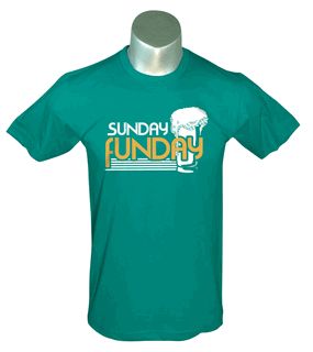 c8d9142c53a385eca23619bc878cea5a Sunday Funday- Green Men's Tee