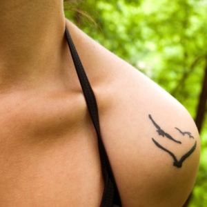 Birds tattoo on shoulder