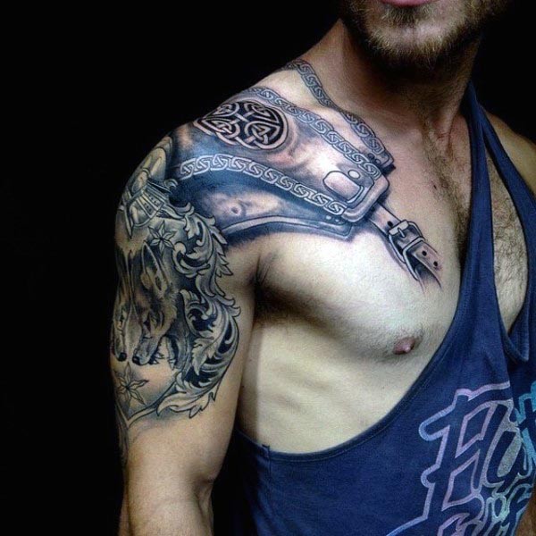 Celtic Armor Plate-Arm Tattoo
