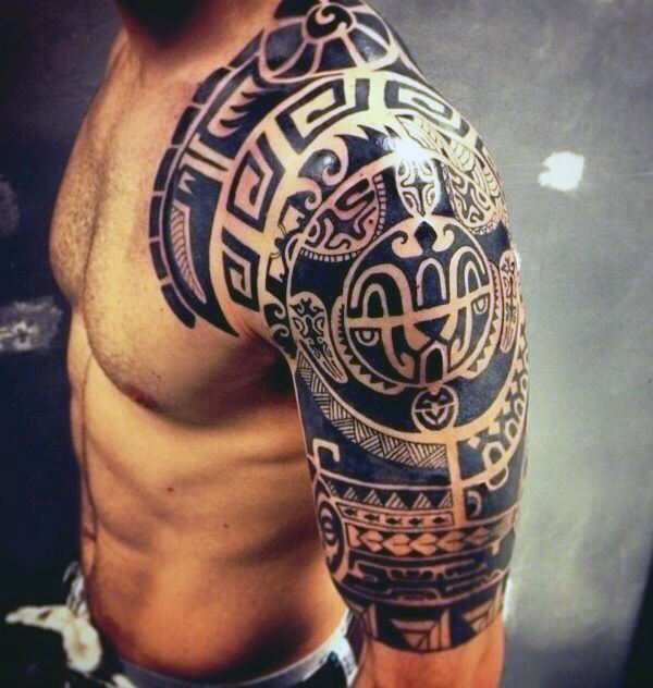 Guys tribal arm tattoos